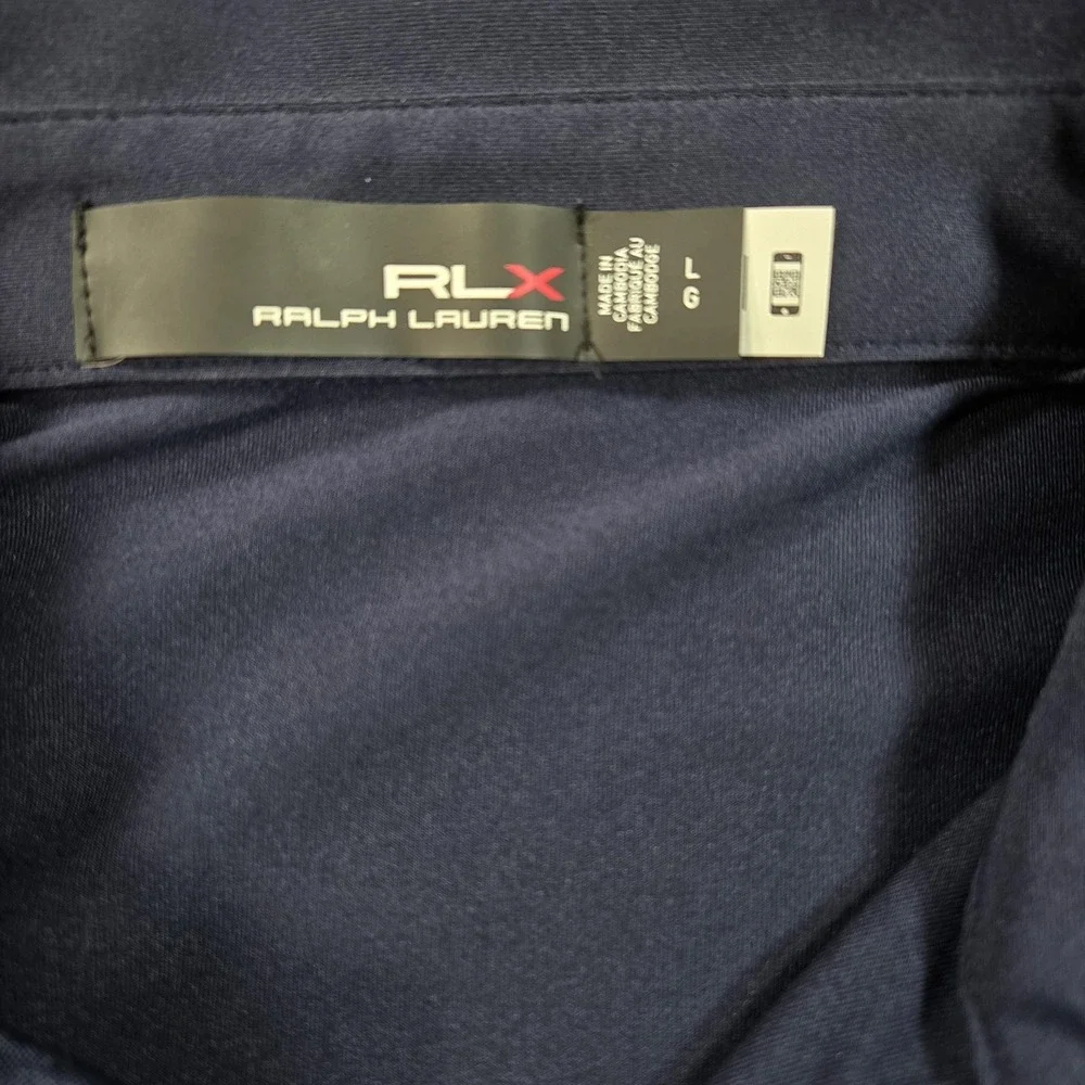 RLX Ralph Lauren Shirt Mens Large Blue Golf 122nd US Open The Country Club